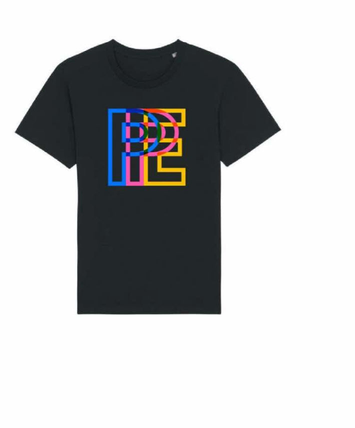 Čierne tričko UNISEX linky PPE